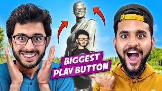I Surprised @CarryMinati with INDIA's BIGGEST PLAYBUTTON
