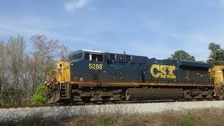 Chasing a CSX Autorack Train from Statham-Winder, GA w/ an Amazing K5HLB Horn! | 3-6-23