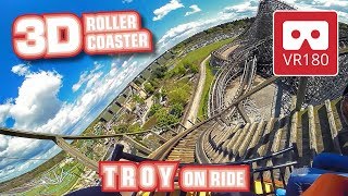 Roller Coaster VR180 3D Experience - Troy | VR POV @ Toverland achtbaan Oculus Rift Go