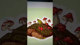 #cute #terrestrial #turtle #frog #mushroom #sticker