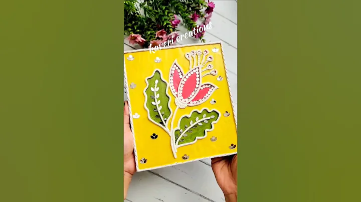 Lippan Art || Wall Hanging Craft Ideas || Easy and Simple Craft #shorts #art #diy #trending #lotus