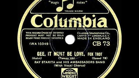 1930 Ray Starita - Gee, It Must Be Love (Sam Browne, vocal)