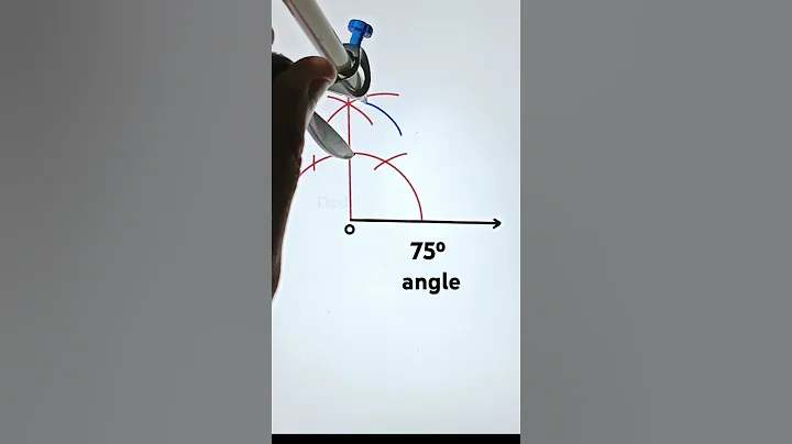 how to construct 75 degree angle using compass | 75⁰ angle