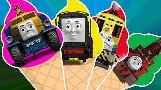 Thomas And Friends Learn Colors Ice Cream Finger Family Nursery Toy Train