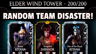 MK Mobile. Elder Wind Tower Battle 200 with Random Team Was BRUTAL!