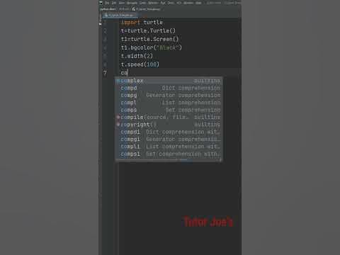 Spiral Triangles Design in Turtle | Python Program | Tutor Joes - YouTube