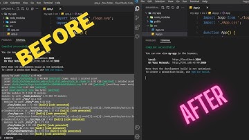 How to remove extra things from terminal React.js with vscode