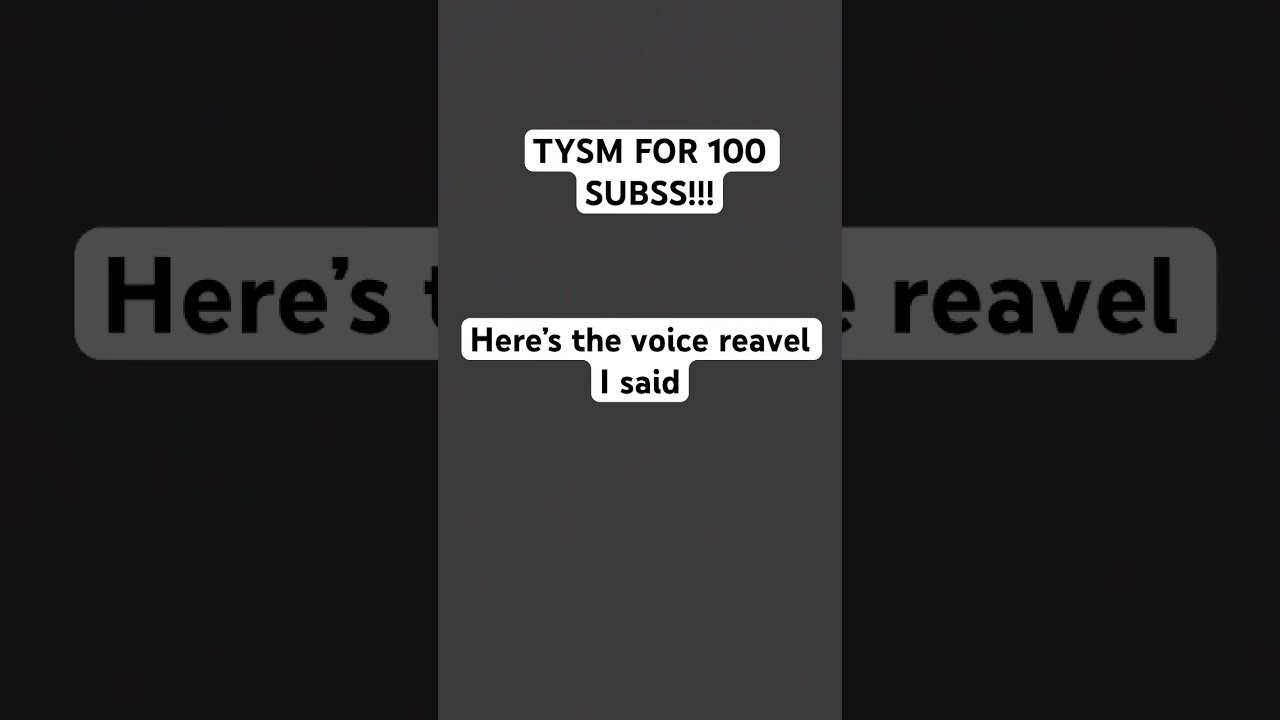 TYSM FOR 100 SUBSS