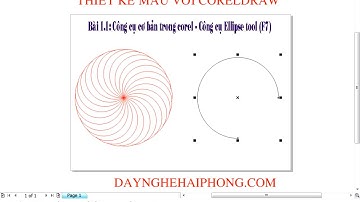 Bài 1.1: Bài tập corel với công cụ Ellipse Tool