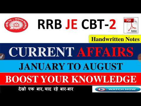 rrb je important current affairs