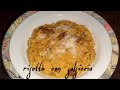 ricetta  del  risotto con zafferano e salsiccia