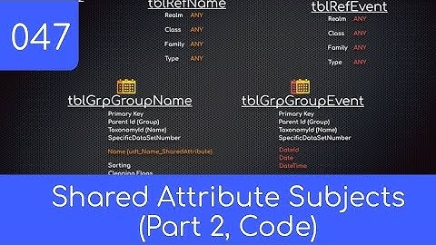 047 - Pt. 2 Shared Attribute Subject (Code) - SQL Master Data Management
