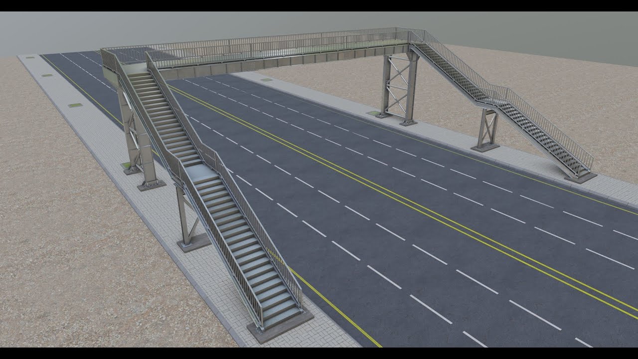 22 Meter Steel Pedestrian Bridge YouTube