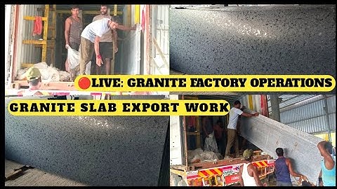 Granite Slab Handling & Loading | Big Stone Loading Machine Work | Live in Factory | 