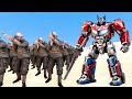 OPTIMUS PRIME VS 10000 ASKER 😱 UEBS 2
