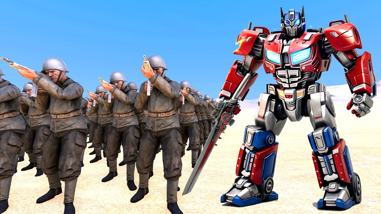 OPTIMUS PRIME VS 10000 ASKER 😱 UEBS 2