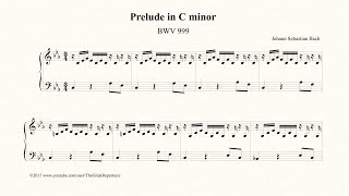 Bach, Prelude in C minor, BWV 999, Harpsichord