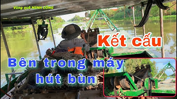 Cận cảnh chi tiết bên trong máy  hút bùn hoạt động ra sao | vùng quê MINH CÔNG