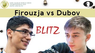Lucky win by Daniil Dubov vs Alireza Firouzja | World Blitz Championship 2019 |
