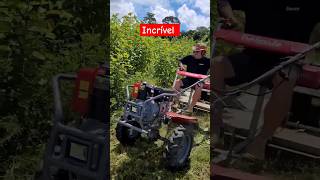 Tratorito 10hp Branco + Roçadeira RTM900 | Equipamento incrível #jardelpesca #agricultura