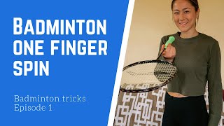 Badminton racquet spin on one finger + how to do it! screenshot 5