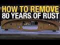 How to Remove Rust From an 80 Year Old Dashboard! Rust Dissolver From Eastwood