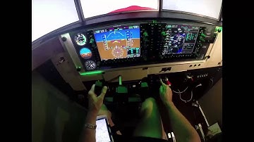 Simulated instrument approaches in Redbird