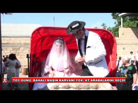 Gəlini GALENDWAGEN yerinə AT ARABASI karvanı ilə gətirdi