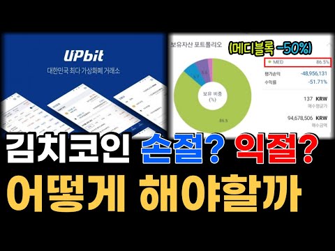   김치코인 알트코인 손절할까 홀딩할까 Feat 메디블록