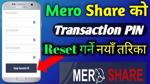 Mero Share को Transaction PIN Reset गर्ने सहि तरिका | Mero Share Transaction PIN Reset | Mero Share