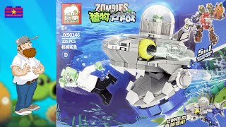 Lego Plants vs Zombies: PVZ Zombie Aircraft Brick Set Unbox &amp; Build | Unofficial Lego
