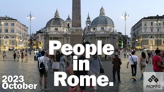 Domenica pomeriggio, passeggiata in centro. Roma, Italia Slow TV 4K HDR