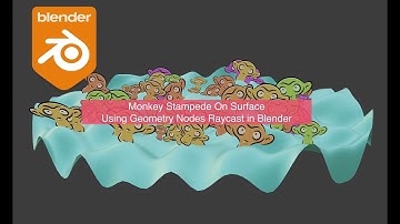 LIVENODING / Monkey Stampedes Using Raycast Node