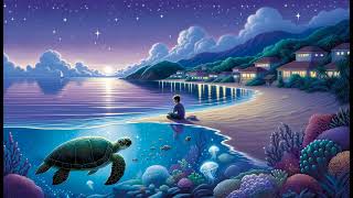 A Joyful Bedtime Story - Twinkling Tides and Toby’s Turtle  A Starlit Ocean Adventure