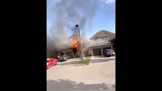 Lady runs car into house and sets it on fire part 2 🔥