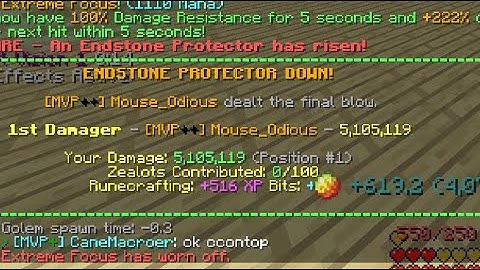 How to kill an Endstone Protector in a single hit (Hypixel Skyblock