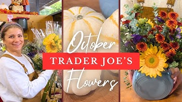 creating a special fall BIRTHDAY arrangement with Trader Joe