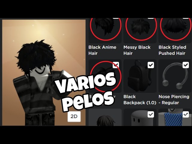 COMO COLOCAR DOIS CABELOS NO ROBLOX PELO PC 2022.. 