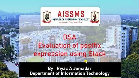 Evaluation of postfix Expression