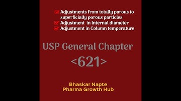 USP General Chapter 621: Adjustment in Column (porosity, internal diameter, and temperature)