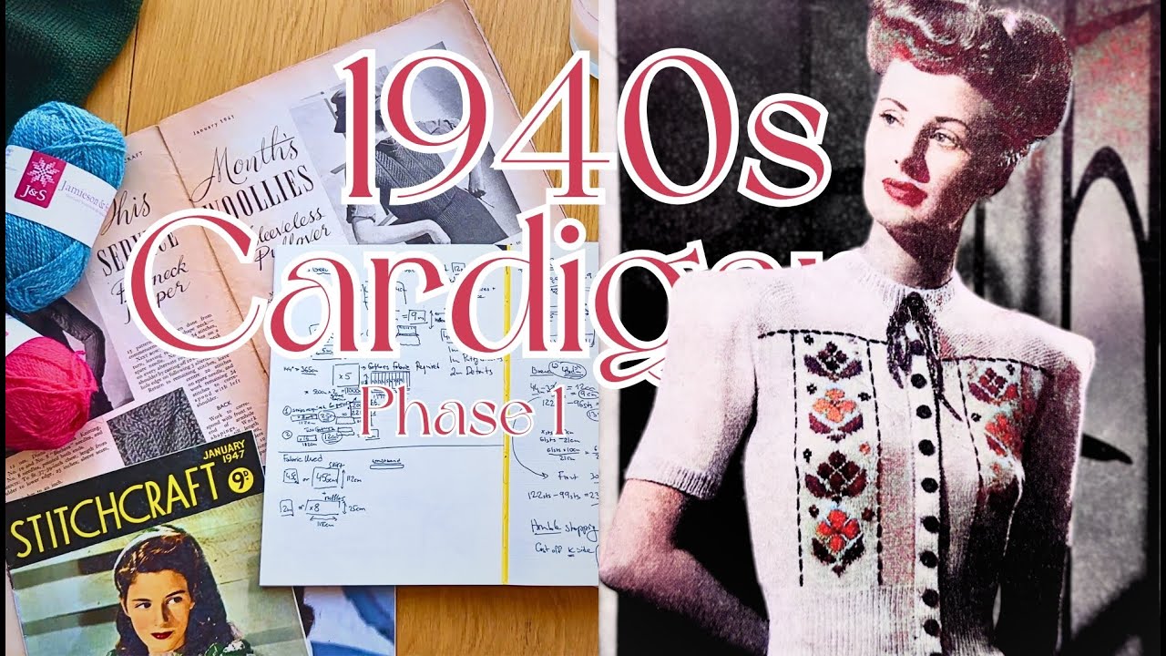 Тщательно планирую свой винтажный кардиган 1940-х годов (быстрая мода никогда бы так не смогла).