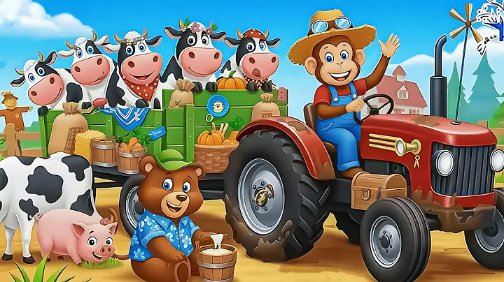 Wheel Theft Incident, Smart Monkey Farmer Gets Back Wheel At Shark Lake - Farm Work | Funny Farm!👨‍🌾