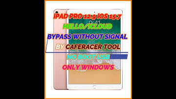 iPAD PRO 12.9 iOS 15 HELLO/iCLOUD BYPASS WITHOUT SIGNAL BY CAFERACER TOOL(NO BOOT USB/ONLY WINDOWS)
