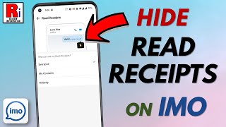 How To Hide Read Receipts On Imo