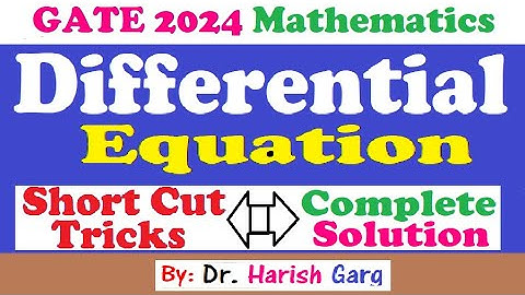 Ordinary Differential Equation | GATE 2024 Mathematics | Fully Short Cut Tricks