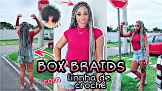 TRANÇAS BOX BRAIDS com LINHA DE CROCHE? | COMO FAZER BOX BRAIDS - 
