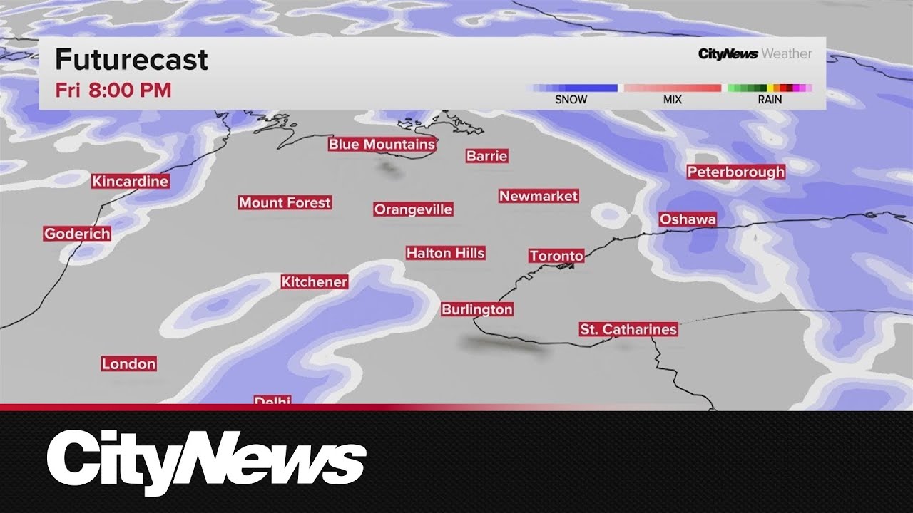 More snow on the way for Toronto Friday - YouTube