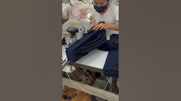 Amazing Waist Elastic Attach of Pant by Overlock Roller #amazing #waistelastic #elasticjoin #waist