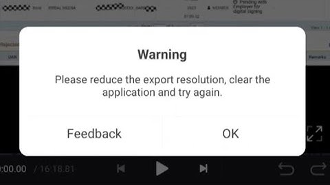 VN App Fix Please reduce the export resolution, clear the application and try again Problem vn app