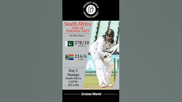 Pakistan vs South Africa 1st Test Day 2 #shorts #viral #cricket